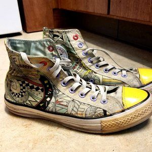 Collectors All Star Converse Special AIDS Awareness POP ART Sneakers M- 7/W-9